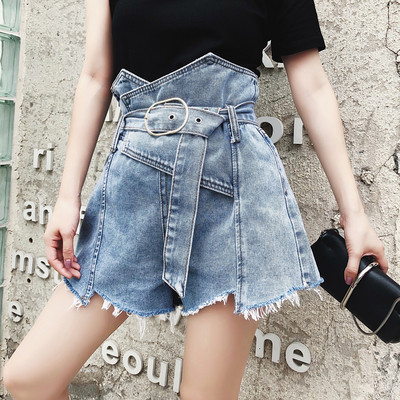 Pantaloni scurți moderni de damă cu talie înaltă în trei culori