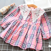 Camasa copii in carouri model nou pentru fete in doua culori