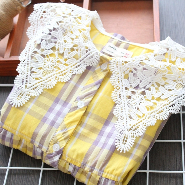 Camasa copii in carouri model nou pentru fete in doua culori