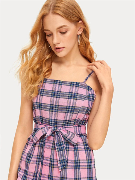 Γυναικεία ολόσωμη φόρμα με τιράντες και κορδόνια