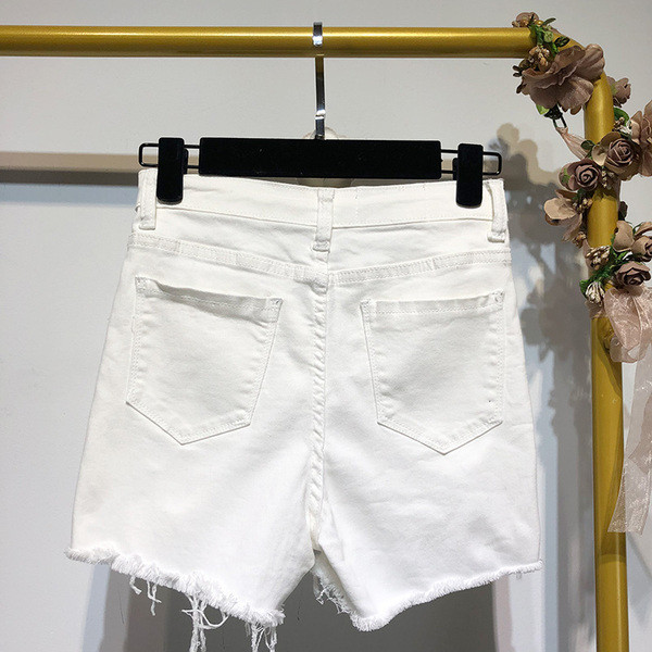 Pantaloni scurți de damă din denim cu nasturi și buzunare în două culori