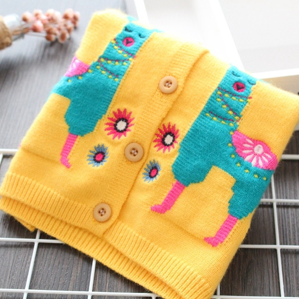 Vesta pentru copii model nou pentru fete in galben