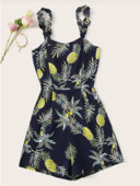 Γυναικεία ολόσωμη φόρμα με λεπτούς ιμάντες ώμου και floral σχέδιο