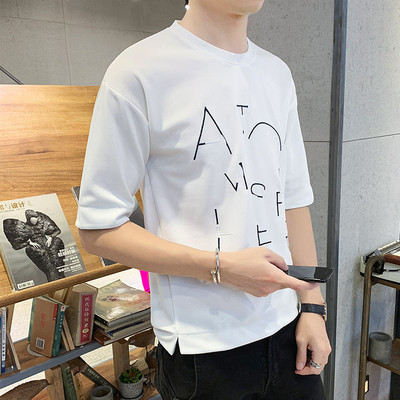 Tricou modern pentru bărbați în cinci culori cu inscripții