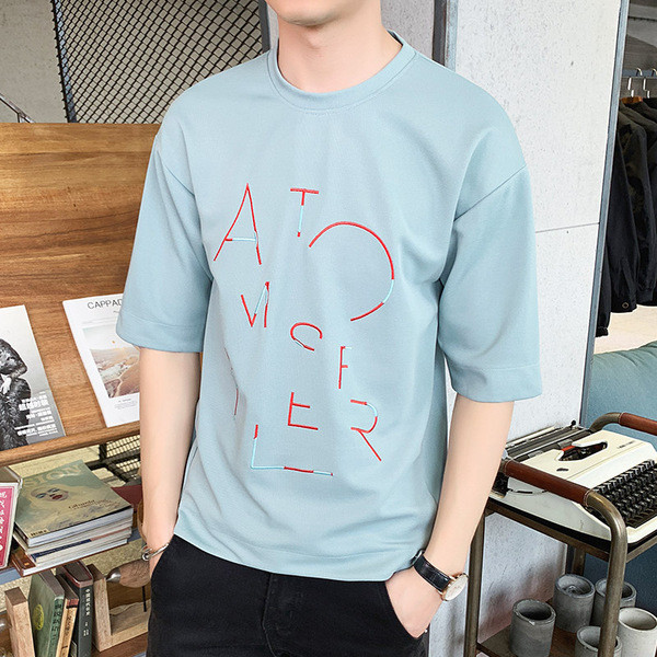 Tricou modern pentru bărbați în cinci culori cu inscripții