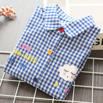 Cămașă pentru copii elegantă pentru fete cu imprimeu și nasturi