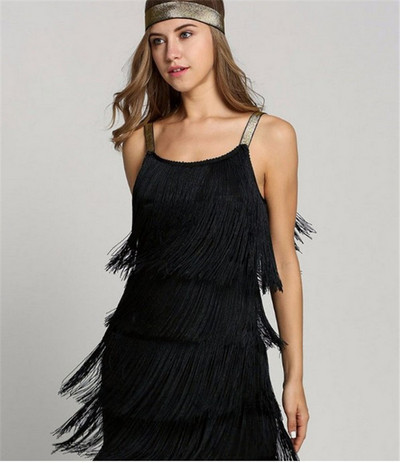 Modern női ruha rojtokkal és három színben