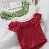 Bluză de damă elegantă cu mâneci scurte în patru culori