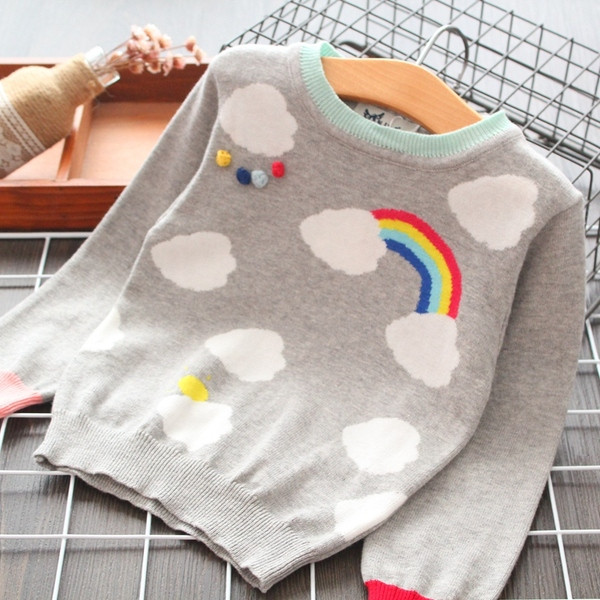 Pulover pentru copii modern pentru fete cu decolteu O