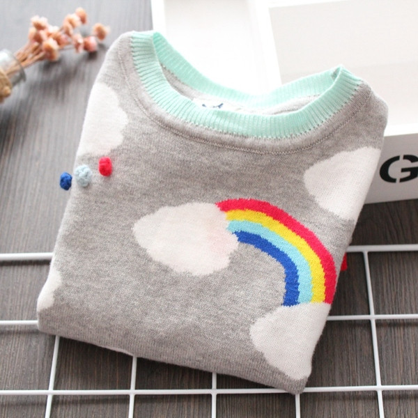 Pulover pentru copii modern pentru fete cu decolteu O