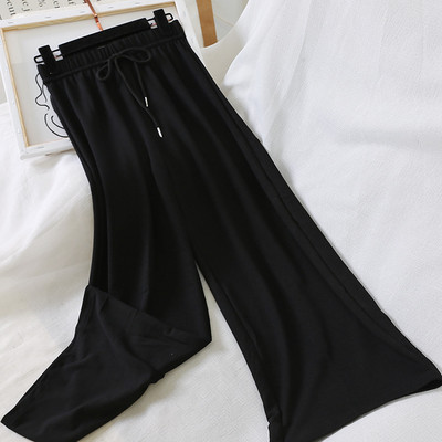 Pantaloni casual dama model lat cu talie inalta in diferite culori