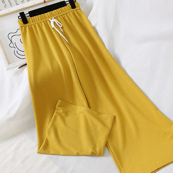 Pantaloni casual dama model lat cu talie inalta in diferite culori