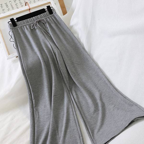 Pantaloni casual dama model lat cu talie inalta in diferite culori