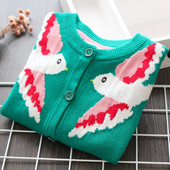 Cardigan elegant de damă pentru fete în verde