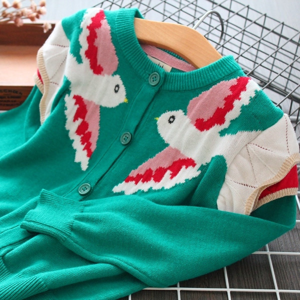 Cardigan elegant de damă pentru fete în verde