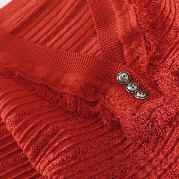 Bluză de damă modernă cu decolteu în V și nasturi în mai multe culori