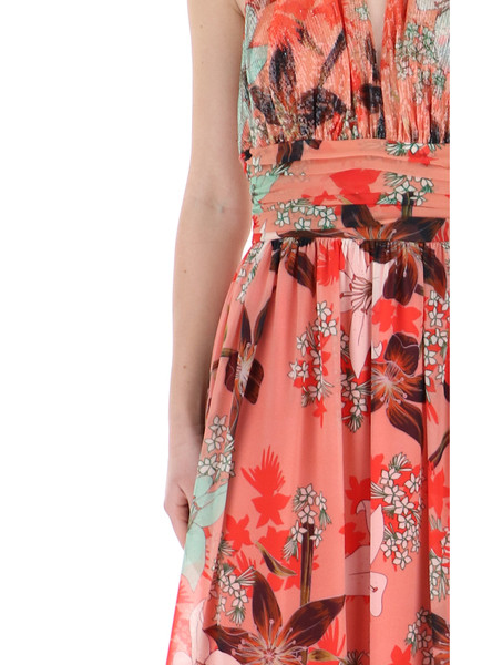 Rochie de dama de actualitate - model lung cu model floral