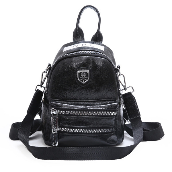 Rucsac modern de dama cu fermoar si element metalic in mai multe culori