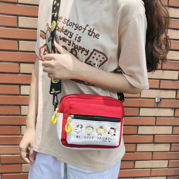 Geanta de umar de dama zilnica cu aplicatie in negru, galben si rosu