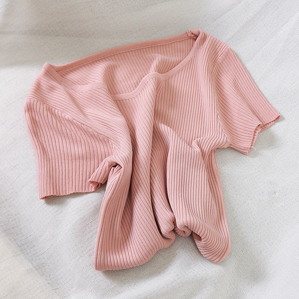 Tricou dama casual model uni cu maneca scurta in diferite culori