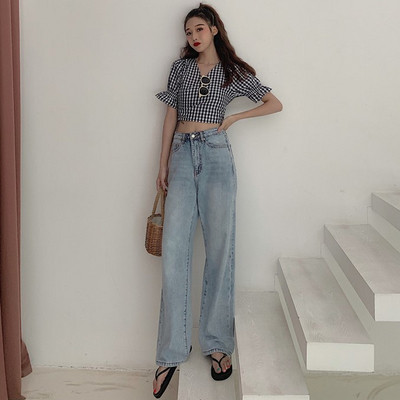 Blugi casual dama - model larg in doua culori