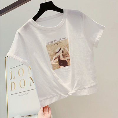 Tricou dama cu aplicatie in mai multe culori