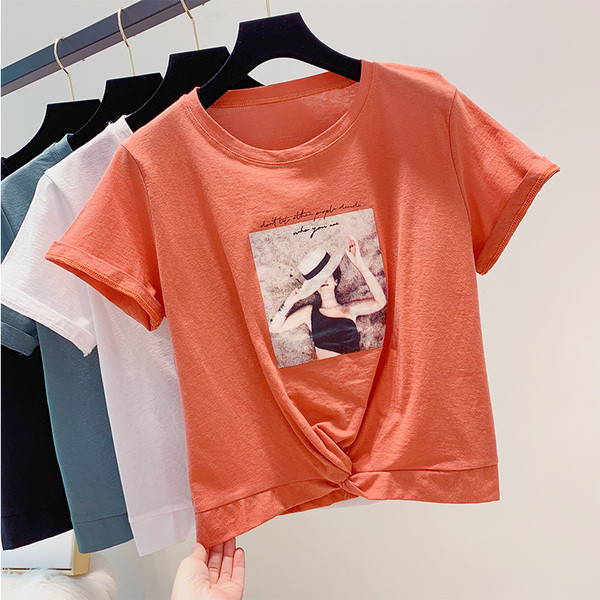 Tricou dama cu aplicatie in mai multe culori