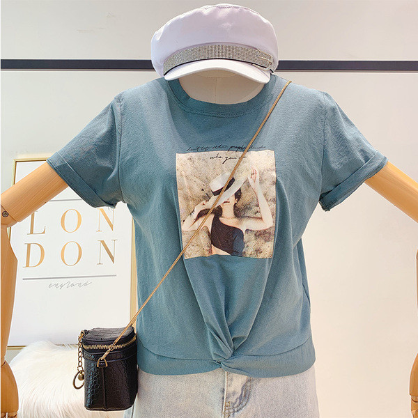 Tricou dama cu aplicatie in mai multe culori