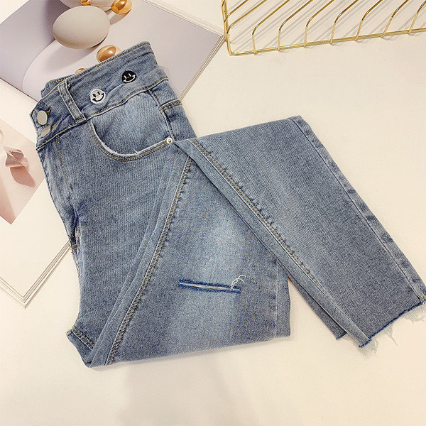 Blugi lungi de dama cu talie inalta