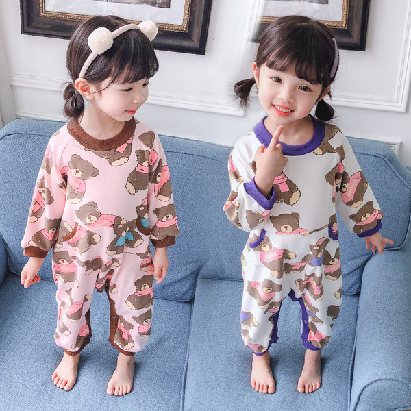 Model nou de pijamale pentru copii pentru fete - in doua culori
