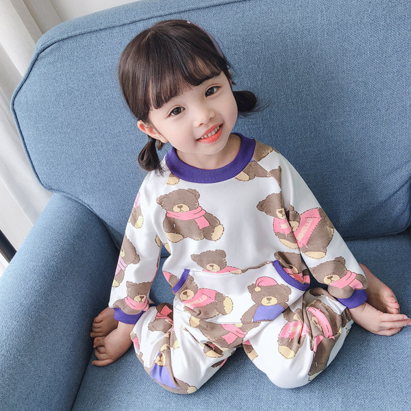 Model nou de pijamale pentru copii pentru fete - in doua culori