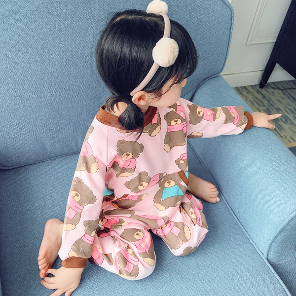 Model nou de pijamale pentru copii pentru fete - in doua culori