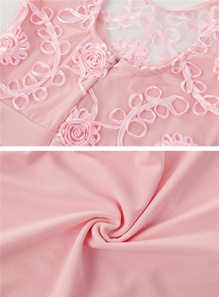 Rochie elegantă de damă cu decolteu în V în culoarea roz