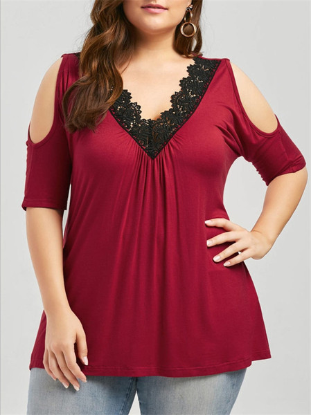 Bluza de dama cu umerii goi si marimea pana la 5XL