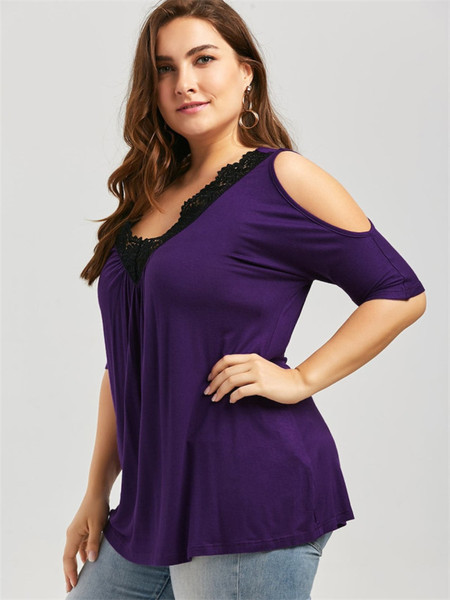 Bluza de dama cu umerii goi si marimea pana la 5XL