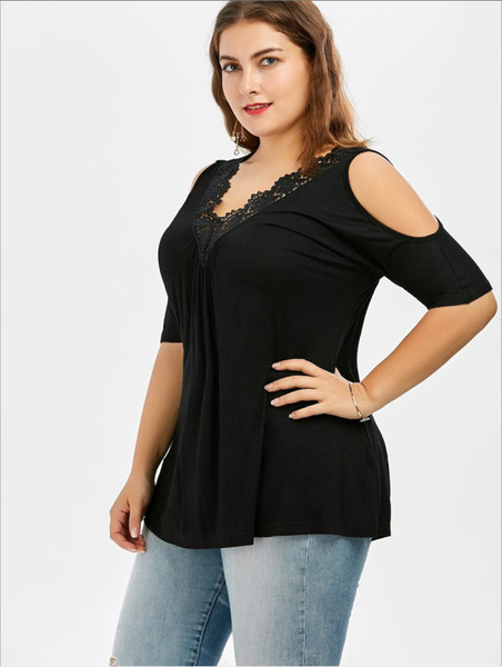 Bluza de dama cu umerii goi si marimea pana la 5XL