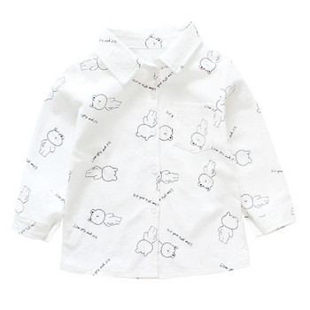 Модерна детска риза за момичета-в бял цвят