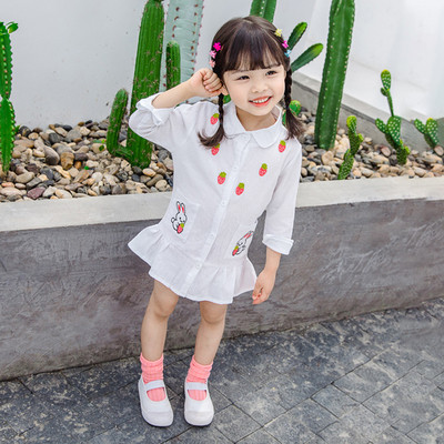 Camasa pentru copii model nou in doua culori cu buzunare - pentru fete