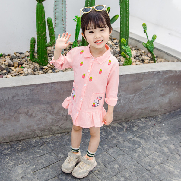 Camasa pentru copii model nou in doua culori cu buzunare - pentru fete