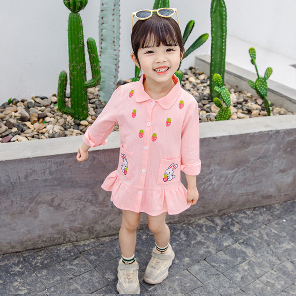 Camasa pentru copii model nou in doua culori cu buzunare - pentru fete