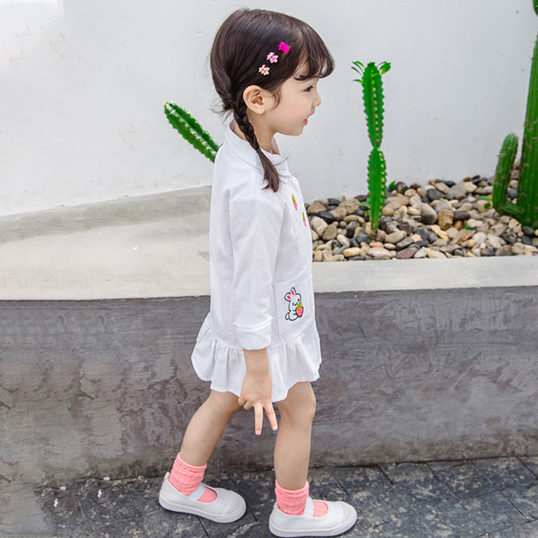 Camasa pentru copii model nou in doua culori cu buzunare - pentru fete