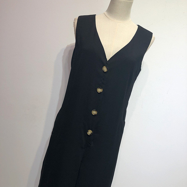 Salopetă lungă de damă cu bretele largi și legături în talie