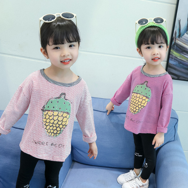 Bluză casual pentru copii cu aplicație-pentru fete