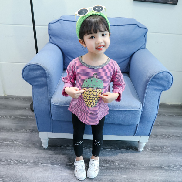 Bluză casual pentru copii cu aplicație-pentru fete