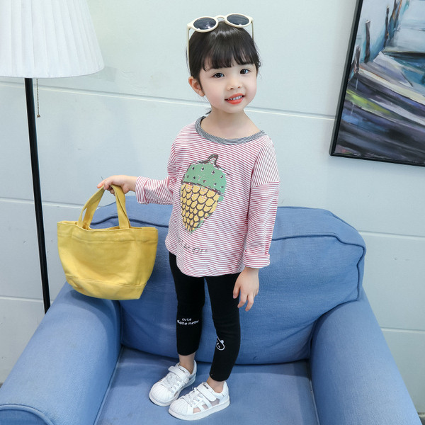 Bluză casual pentru copii cu aplicație-pentru fete