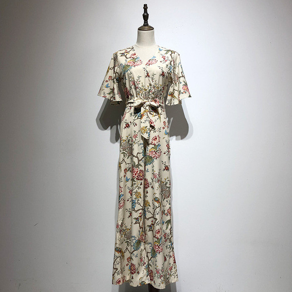 Salopeta dama in doua culori cu model