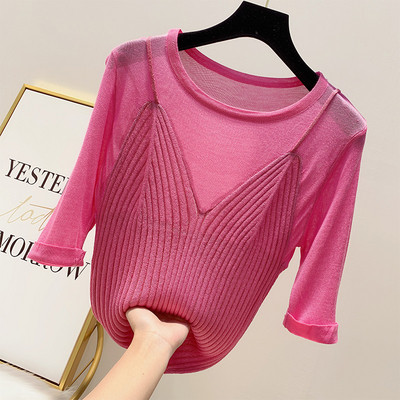 Bluza de dama cu maneci 3/4 in mai multe culori