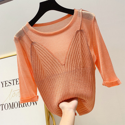 Bluza de dama cu maneci 3/4 in mai multe culori