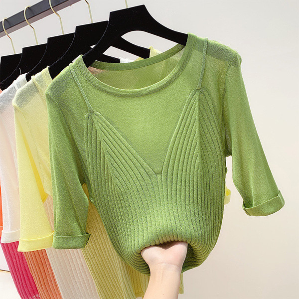 Bluza de dama cu maneci 3/4 in mai multe culori