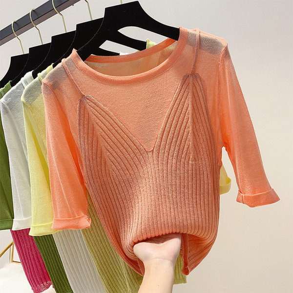 Bluza de dama cu maneci 3/4 in mai multe culori